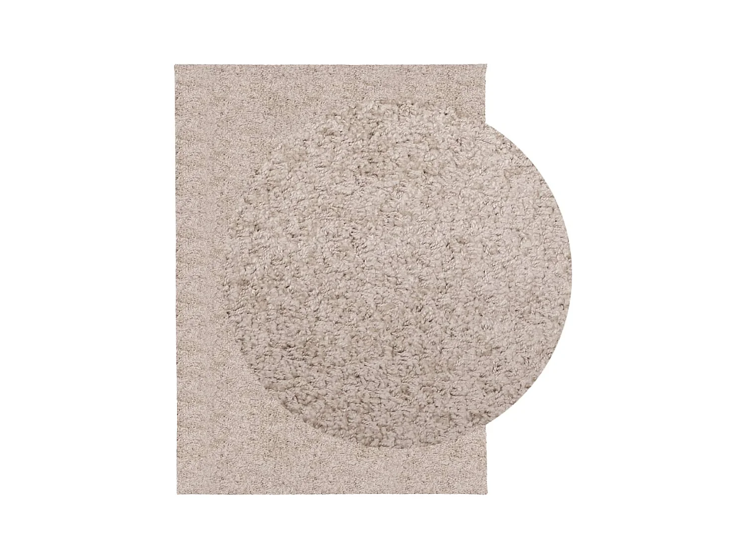 Tapis shaggy à poils longs moderne beige 140x200 cm