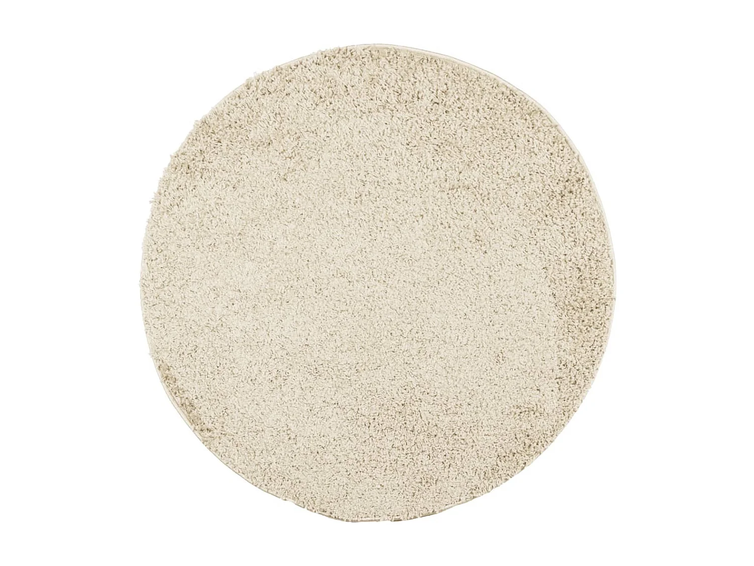 Tapis shaggy à poils longs moderne doré ø 160 cm