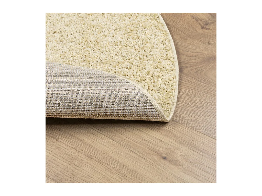 Tapete shaggy de pelo alto Ø 160 cm dourado