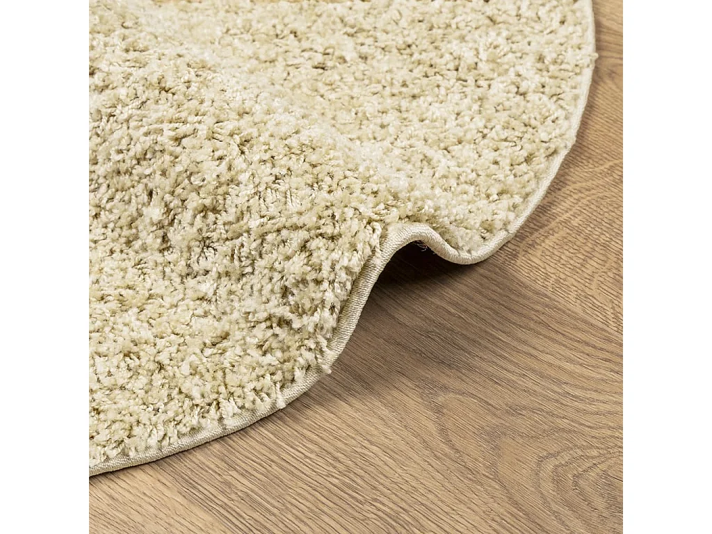 Tapete shaggy de pelo alto Ø 160 cm dourado