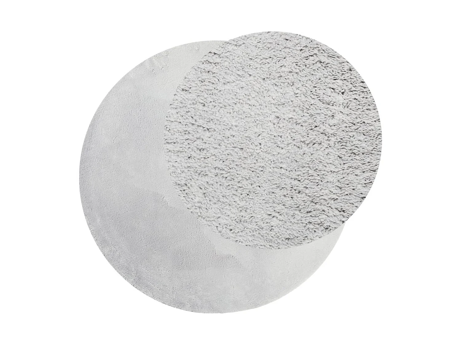 Tapis à poils courts doux et lavable gris ø 100 cm