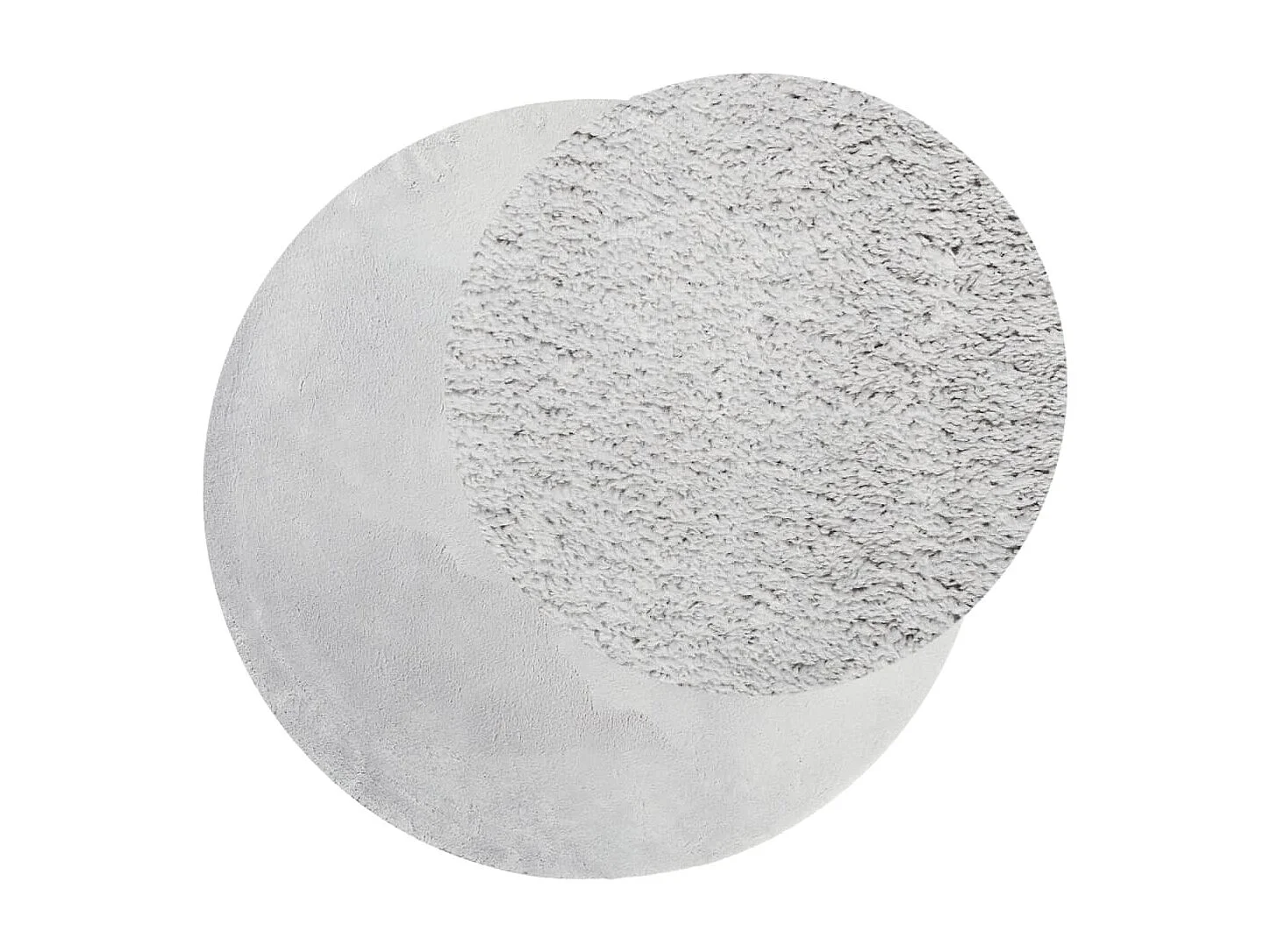 Tapis à poils courts doux et lavable gris ø 100 cm