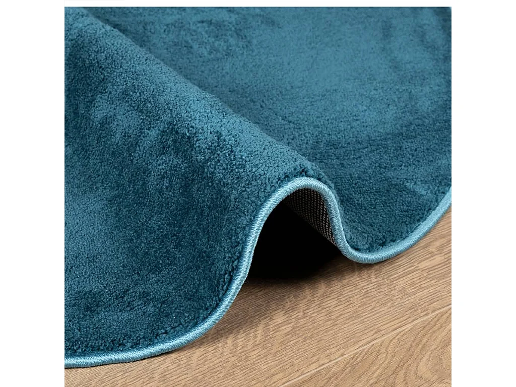 Tapis à poils courts turquoise ø 160 cm