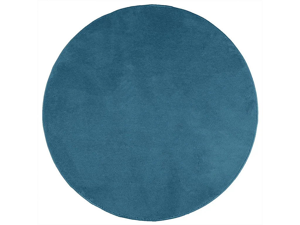 Tapete de pelo curto OVIEDO Ø 160 cm turquesa