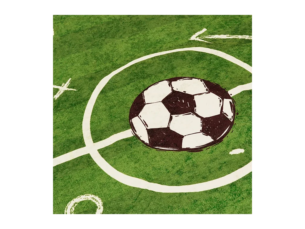 Tapete lavável antiderrapante infantil campo de futebol verde