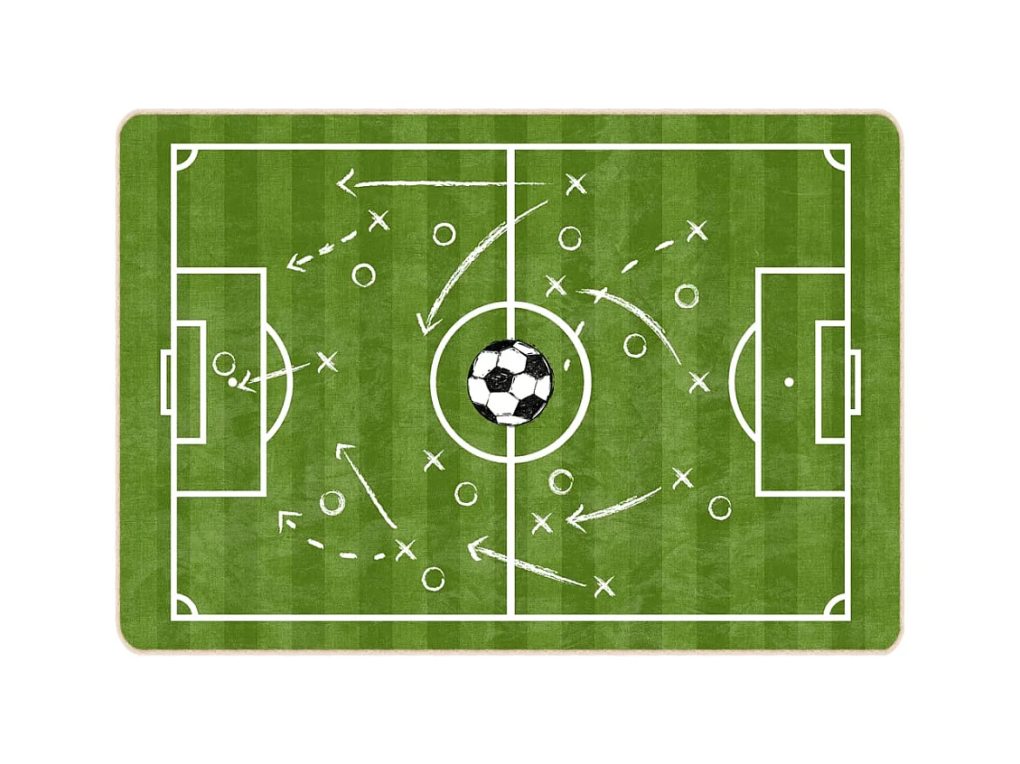Alfombra niños lavable antideslizante campo fútbol 160x230 cm