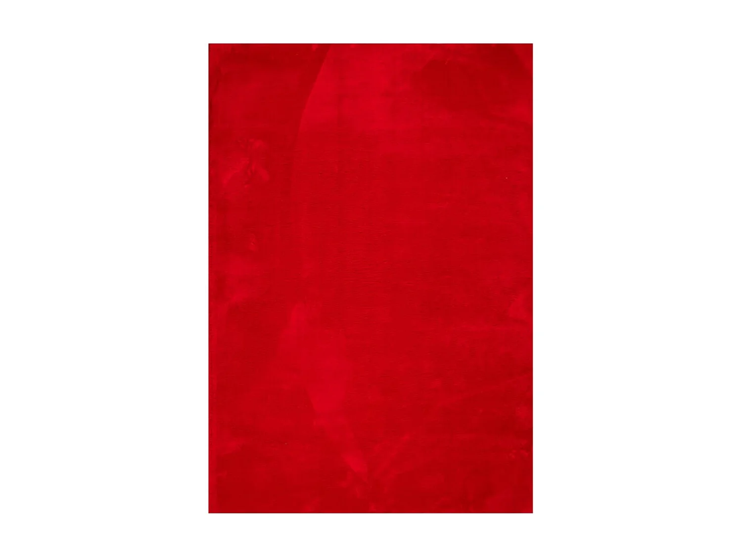 Tapis à poils courts doux et lavable rouge 140x200 cm