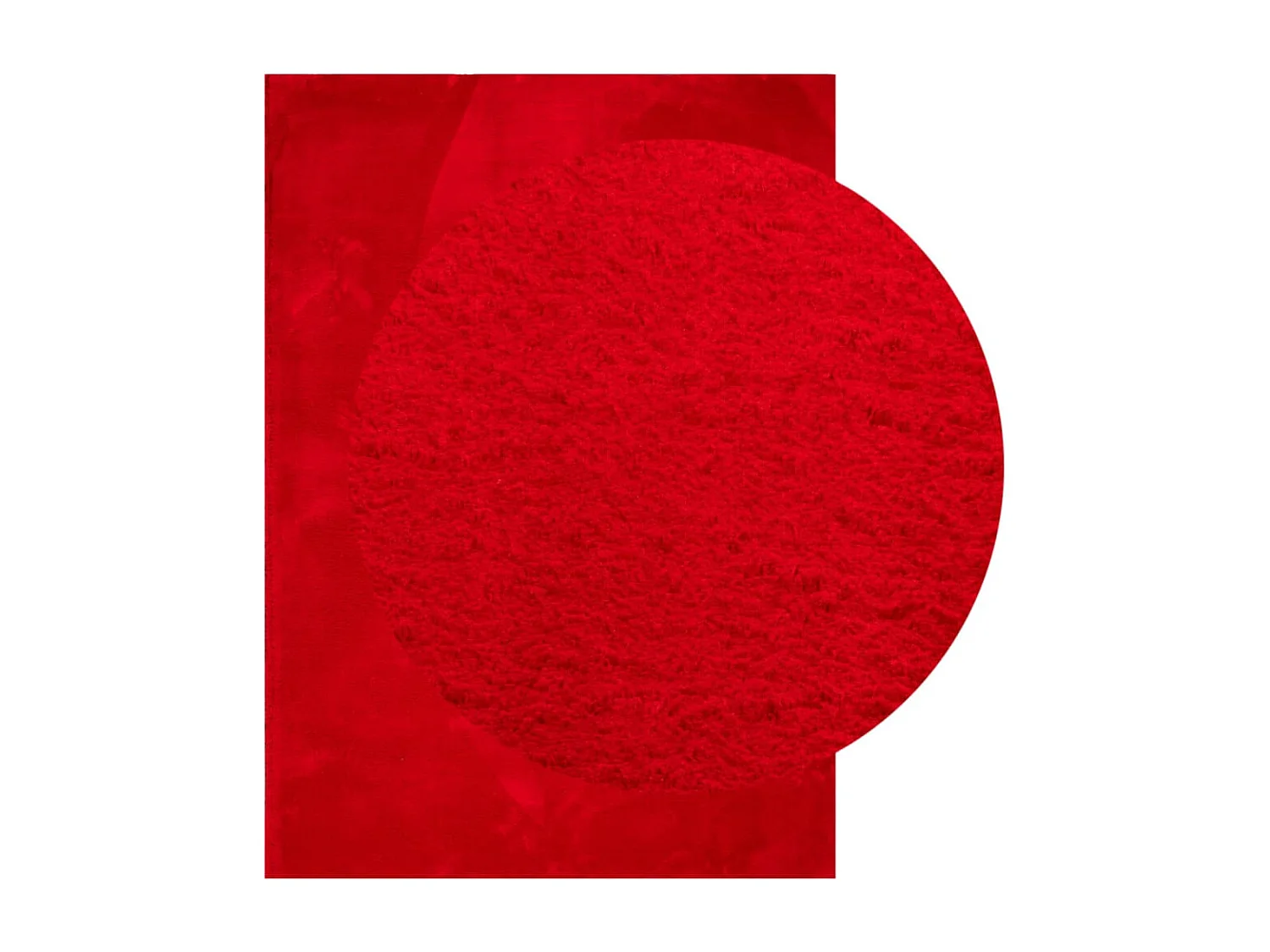 Tapis à poils courts doux et lavable rouge 240x340 cm