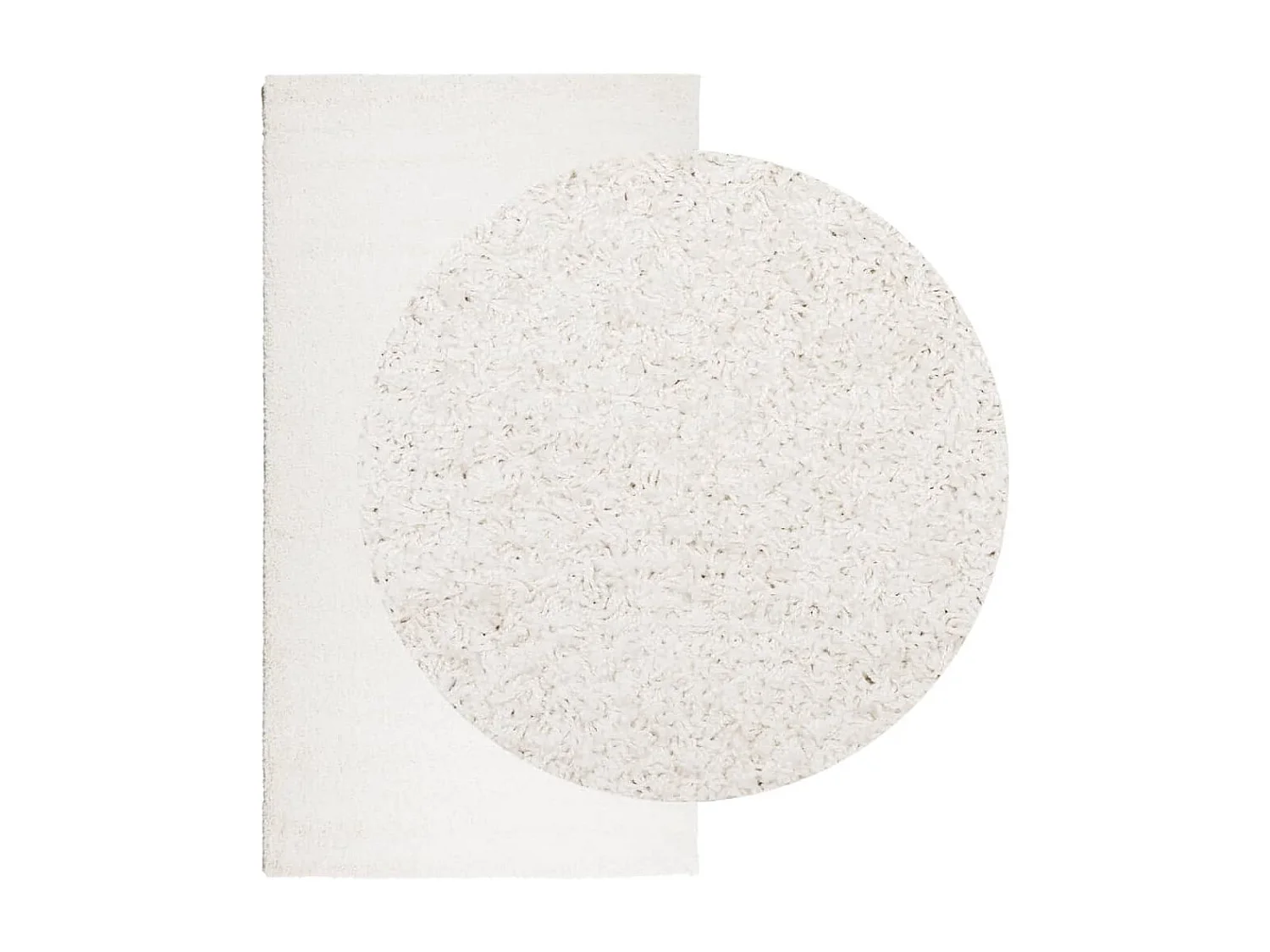 Tapis shaggy à poils longs moderne crème 60x110 cm