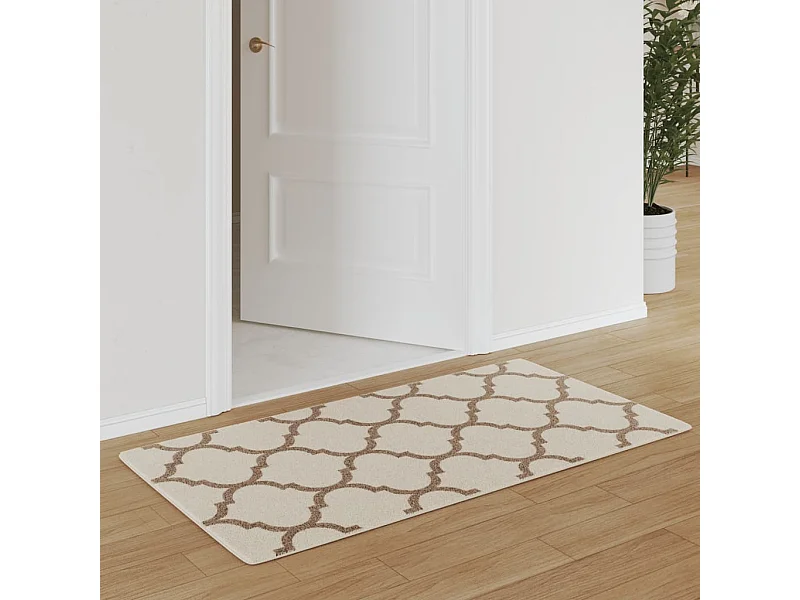 Tapete de pelo curto antiderrapante 80x150 cm multicor