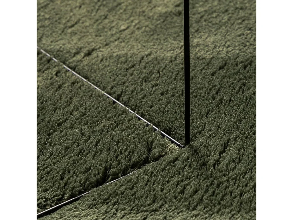 Tapete de pelo curto macio e lavável 80x200 cm verde-floresta