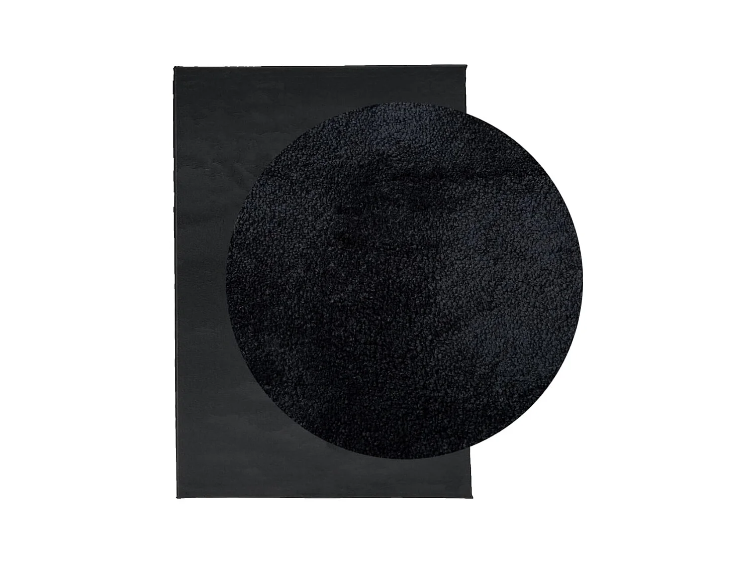 Tapis à poils courts noir 140x200 cm