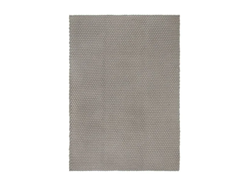 Tapis rectangulaire gris 160x230 cm coton