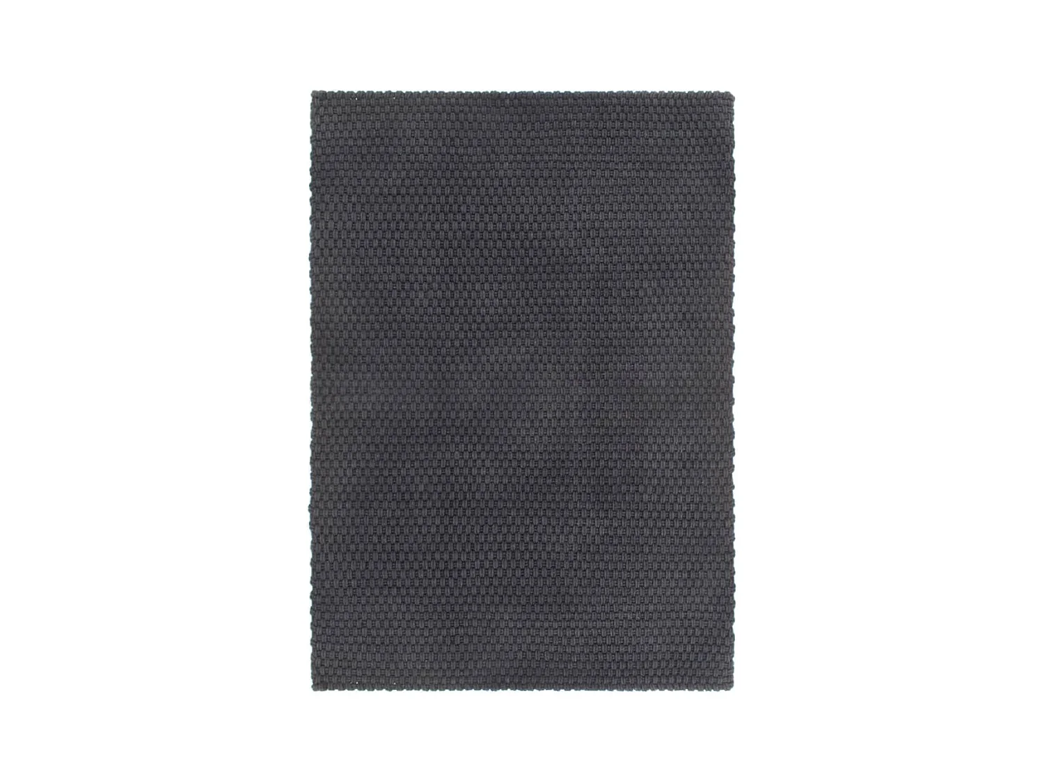 Tapis rectangulaire anthracite 160x230 cm coton