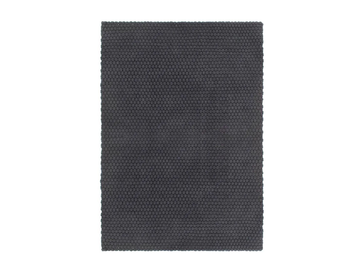 Tapete retangular 160x230 cm algodão antracite