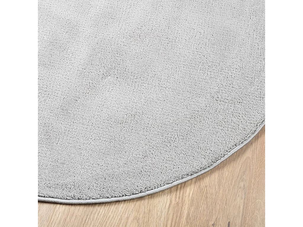 Tapis à poils courts gris ø 100 cm