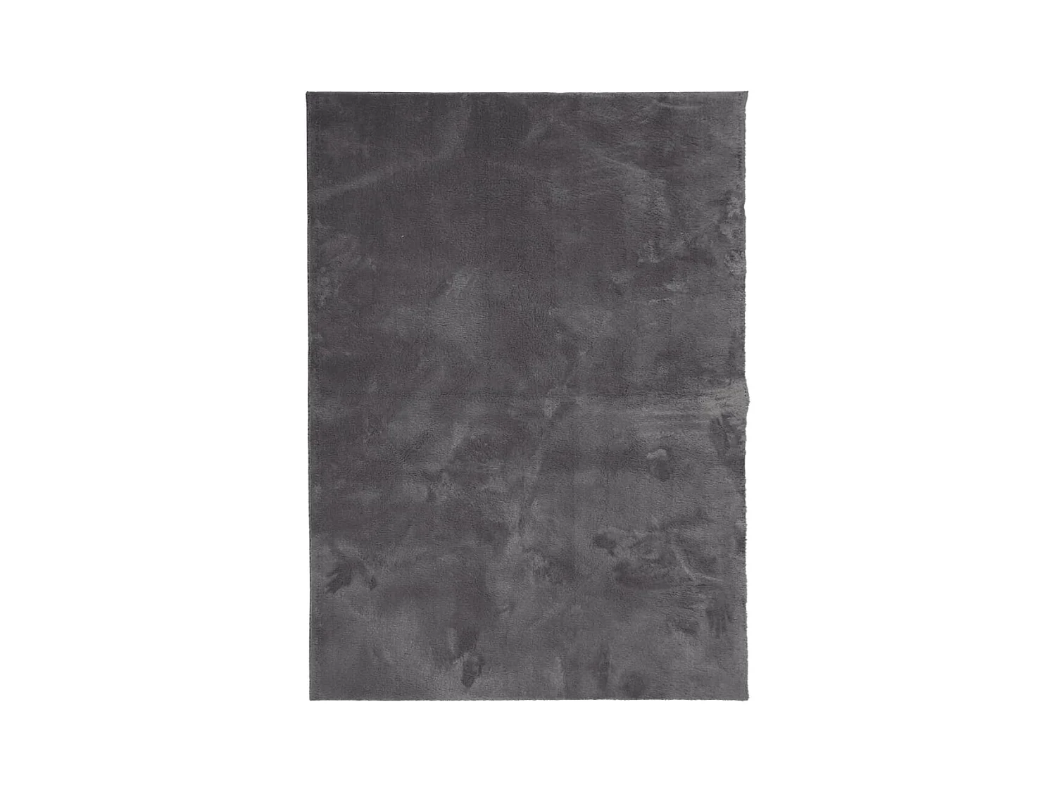 Alfombra de pelo corto suave y lavable gris antracita 160x230cm