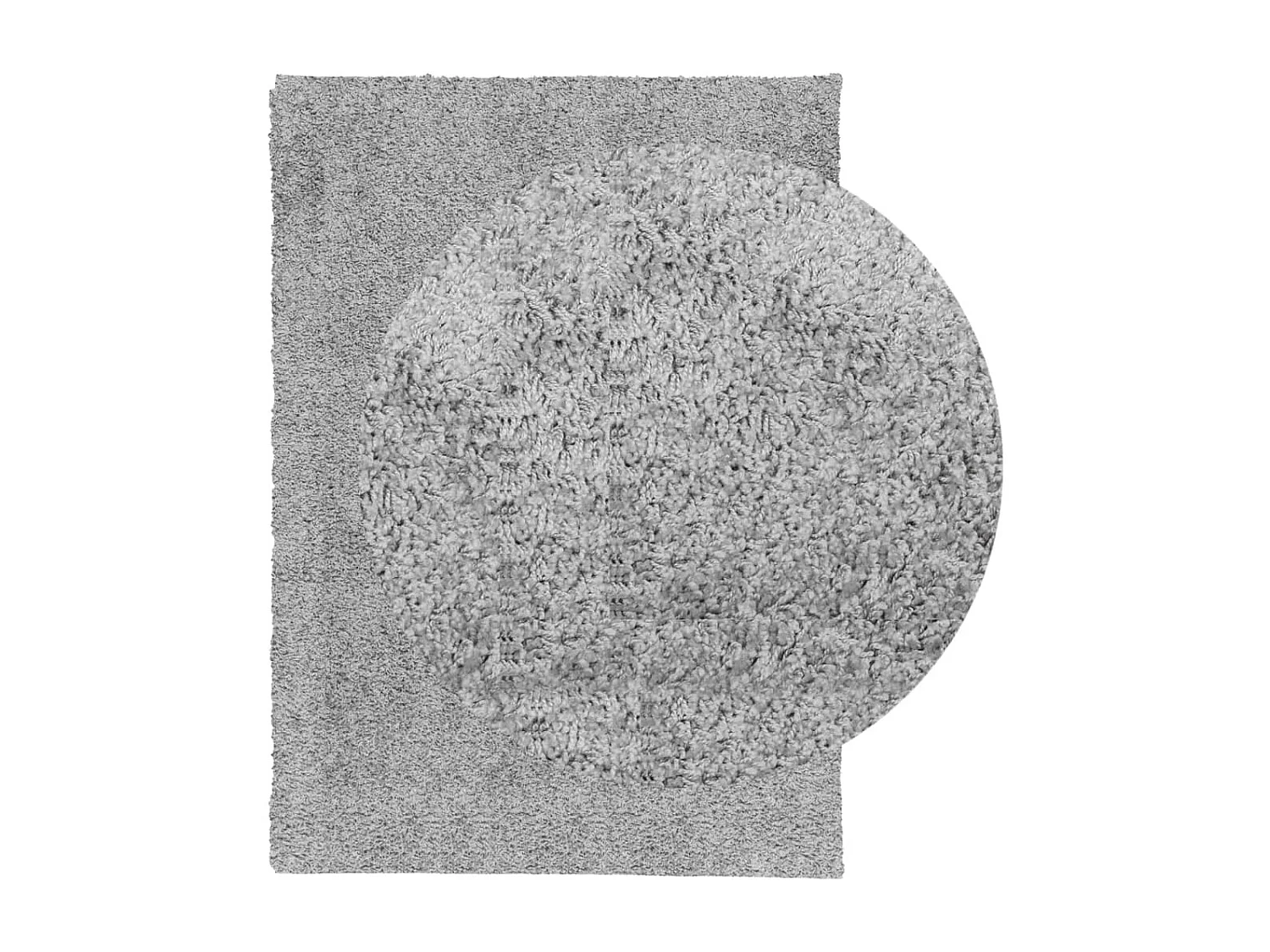 Alfombra peluda de pelo largo moderna PAMPLONA gris 200x280 cm