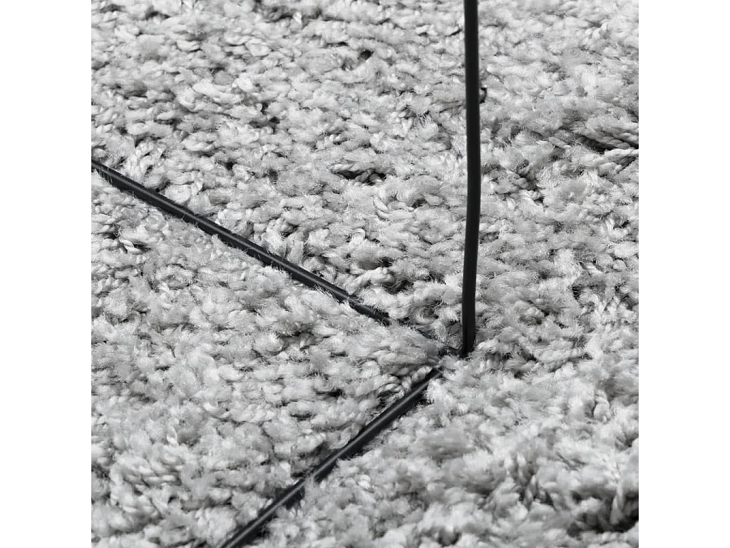 Alfombra peluda de pelo largo moderna PAMPLONA gris 200x280 cm