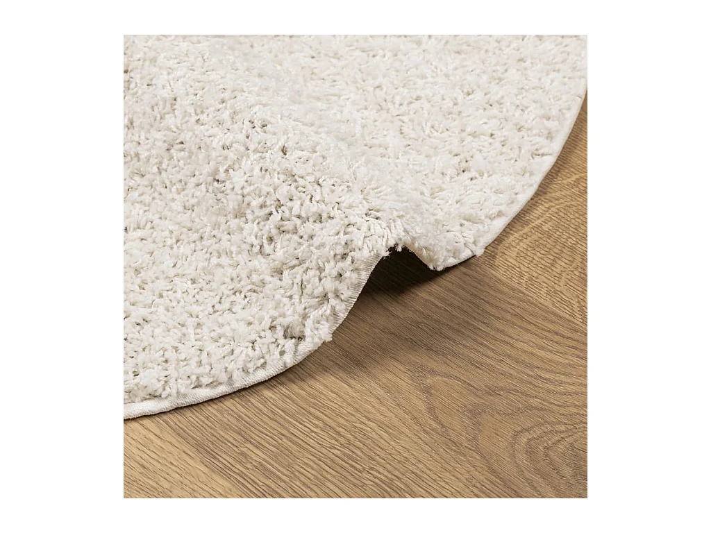 Alfombra de pelo largo moderna crema Ø 240 cm