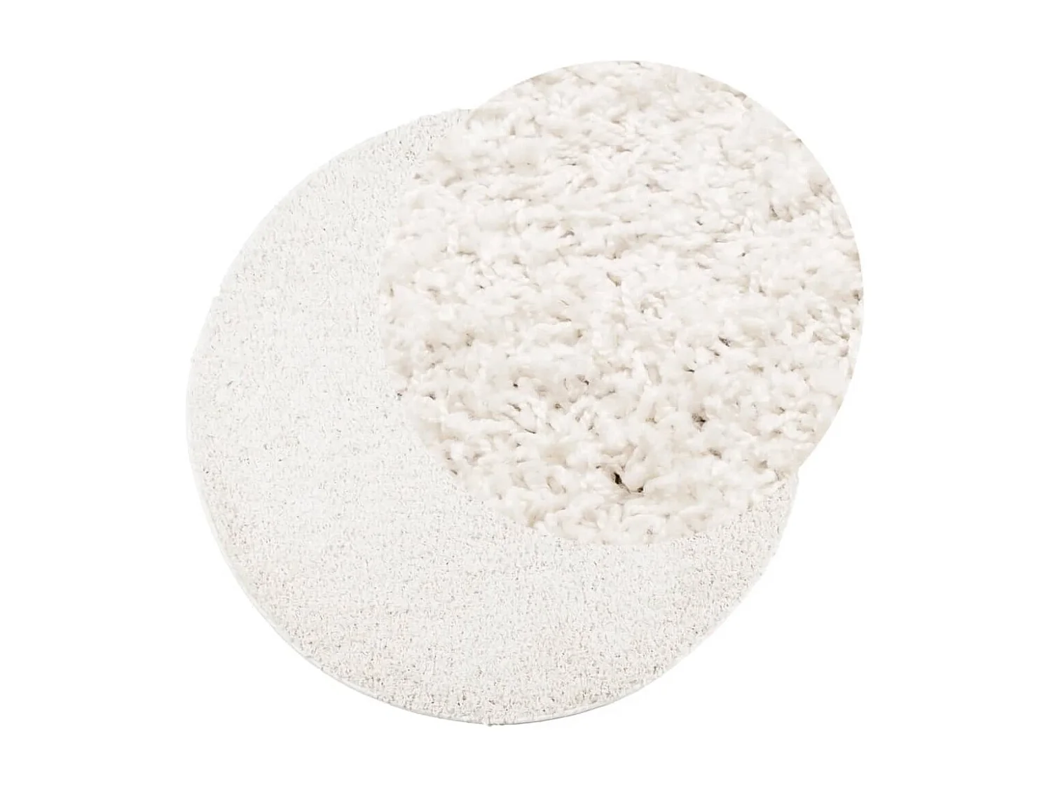 Alfombra de pelo largo moderna crema Ø 240 cm