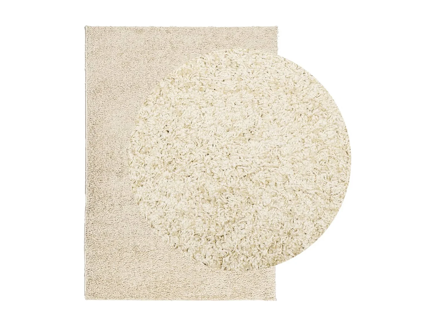 Tapete shaggy de pelo alto 140x200 cm dourado