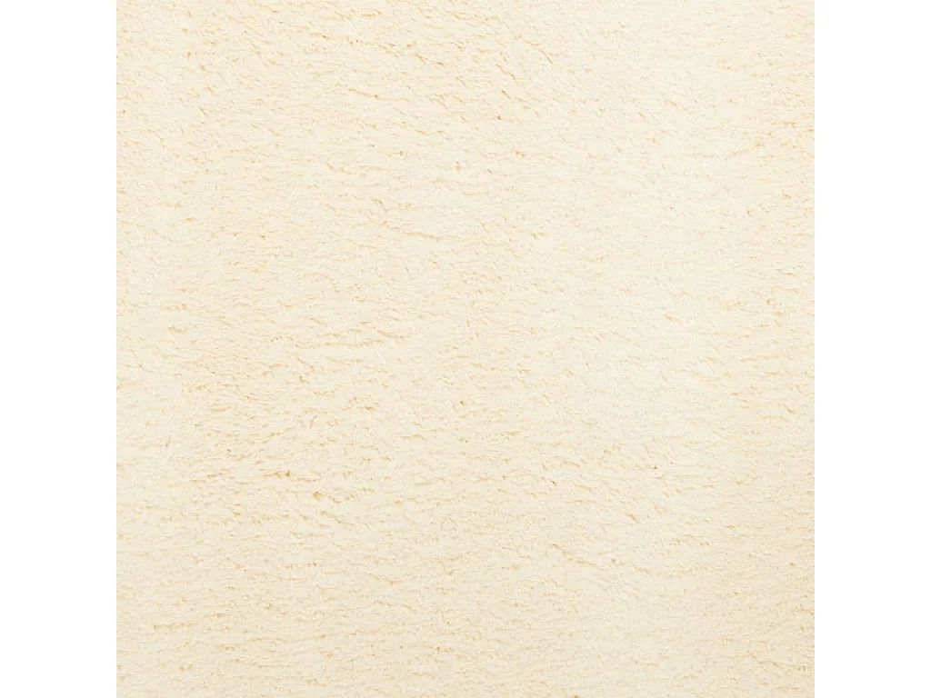 Tapete de pelo curto macio e lavável Ø 80 cm cor creme