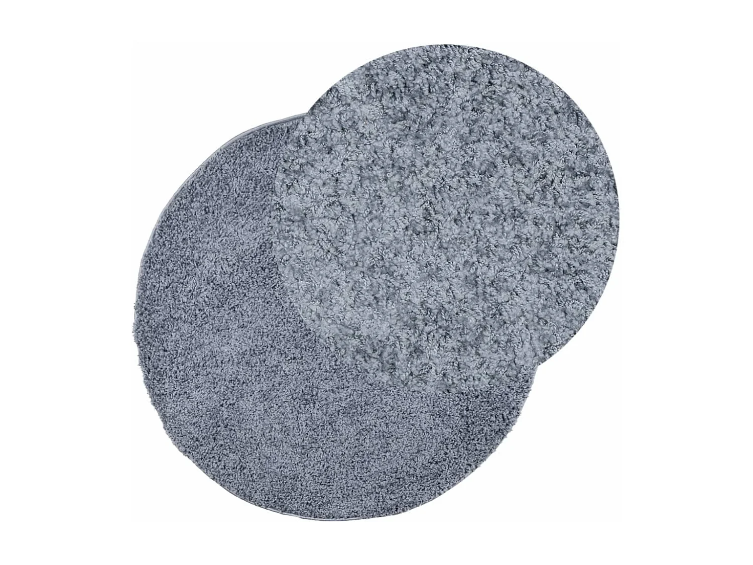 Alfombra de pelo largo moderna azul Ø 120 cm