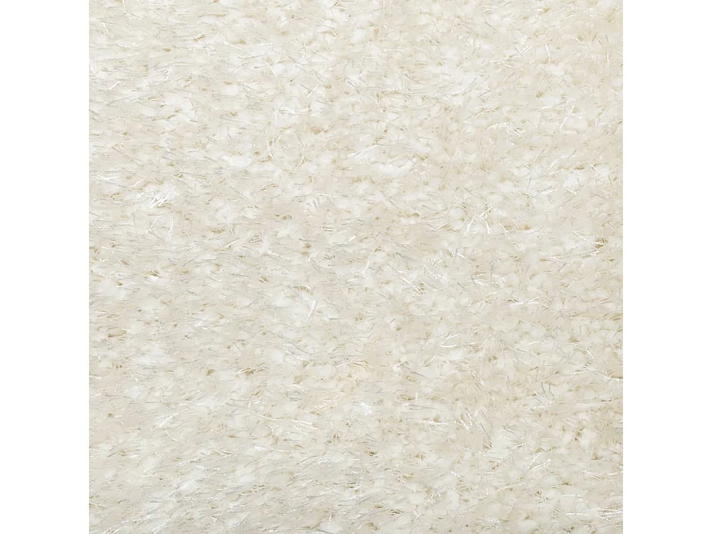 Tapete de pelo alto com aspeto brilhante 140x200 cm cor creme