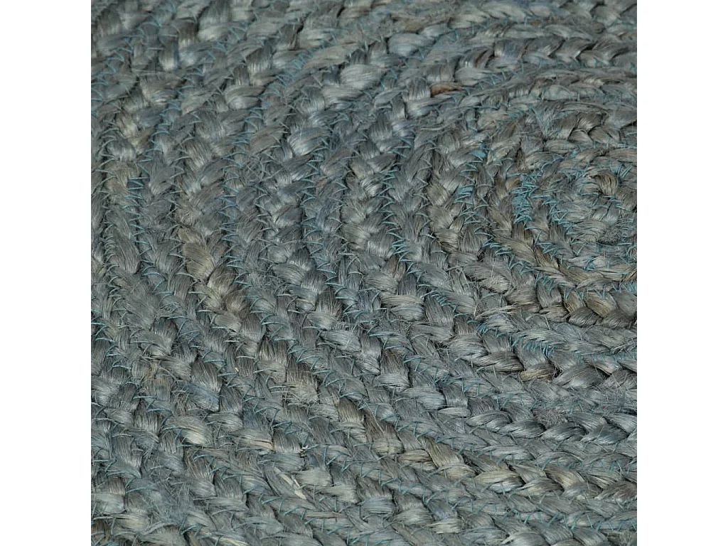 Tapis fait à la main jute rond 210 cm vert olive