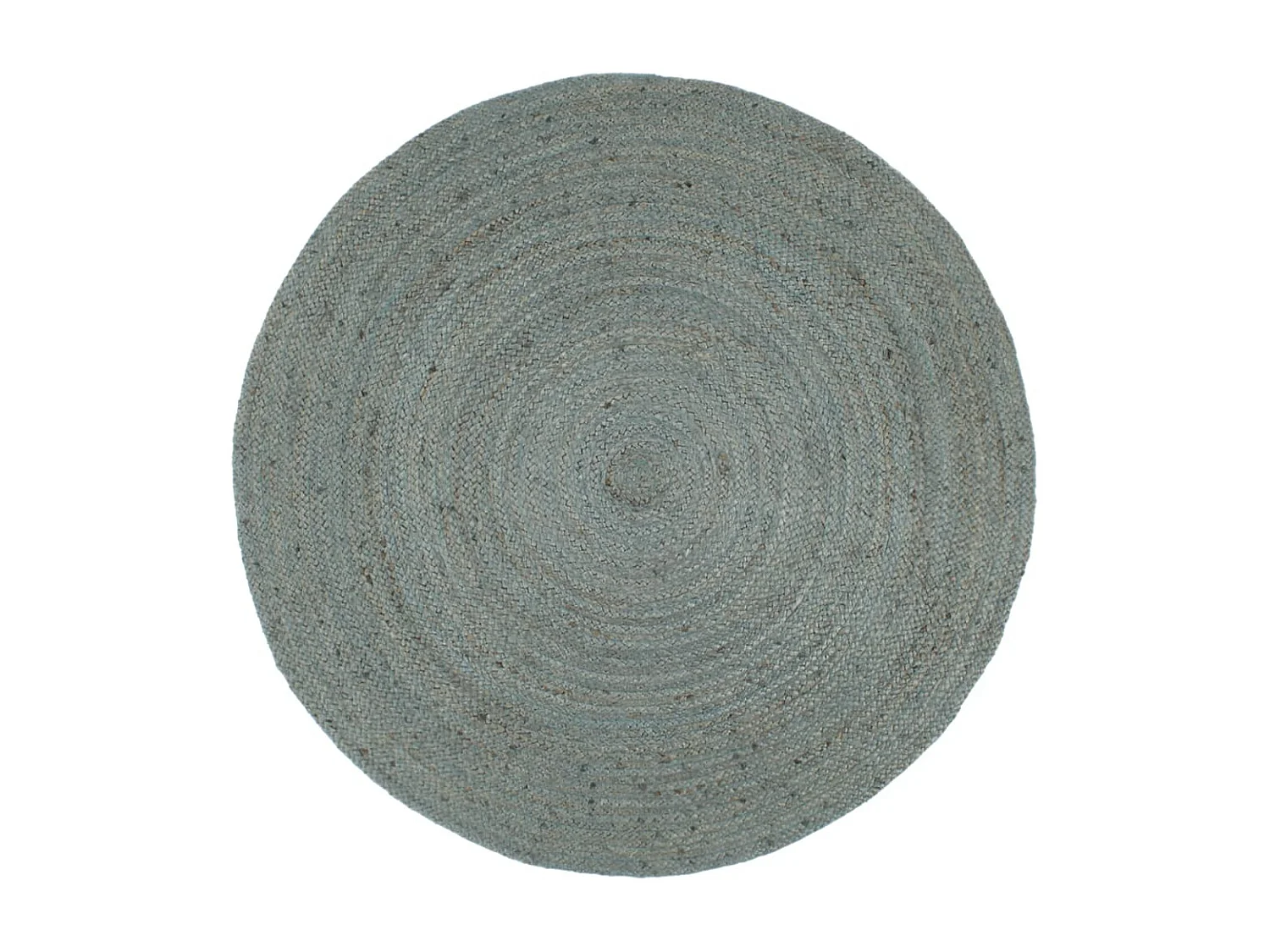 Alfombra de yute tejida a mano redonda verde oliva 210 cm