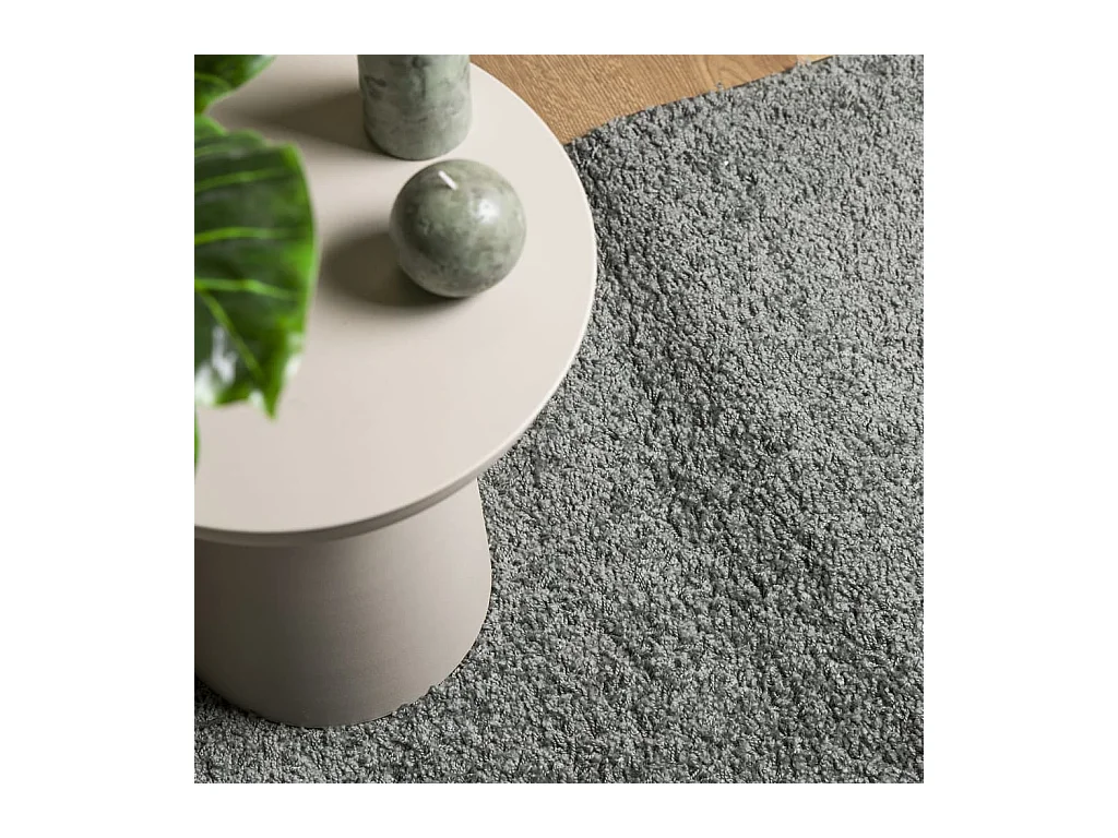 Tapis shaggy à poils longs moderne vert 60x110 cm