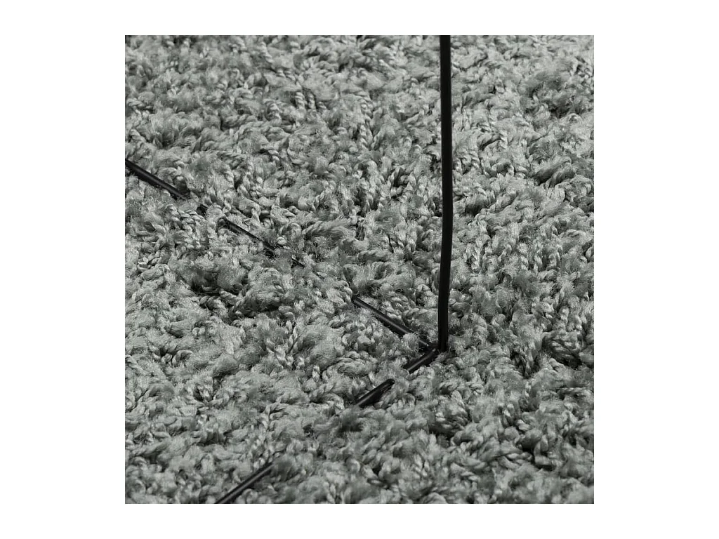 Tapis shaggy à poils longs moderne vert 60x110 cm