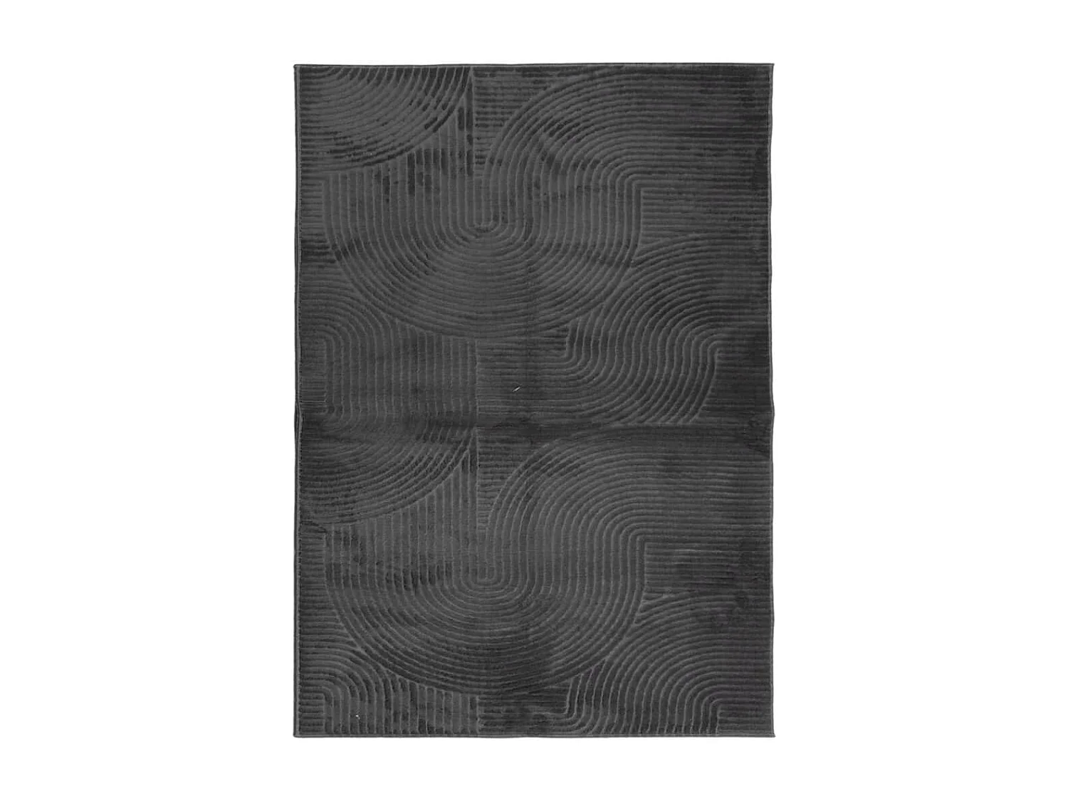 Tapis poils courts style scandinave anthracite 240x340 cm