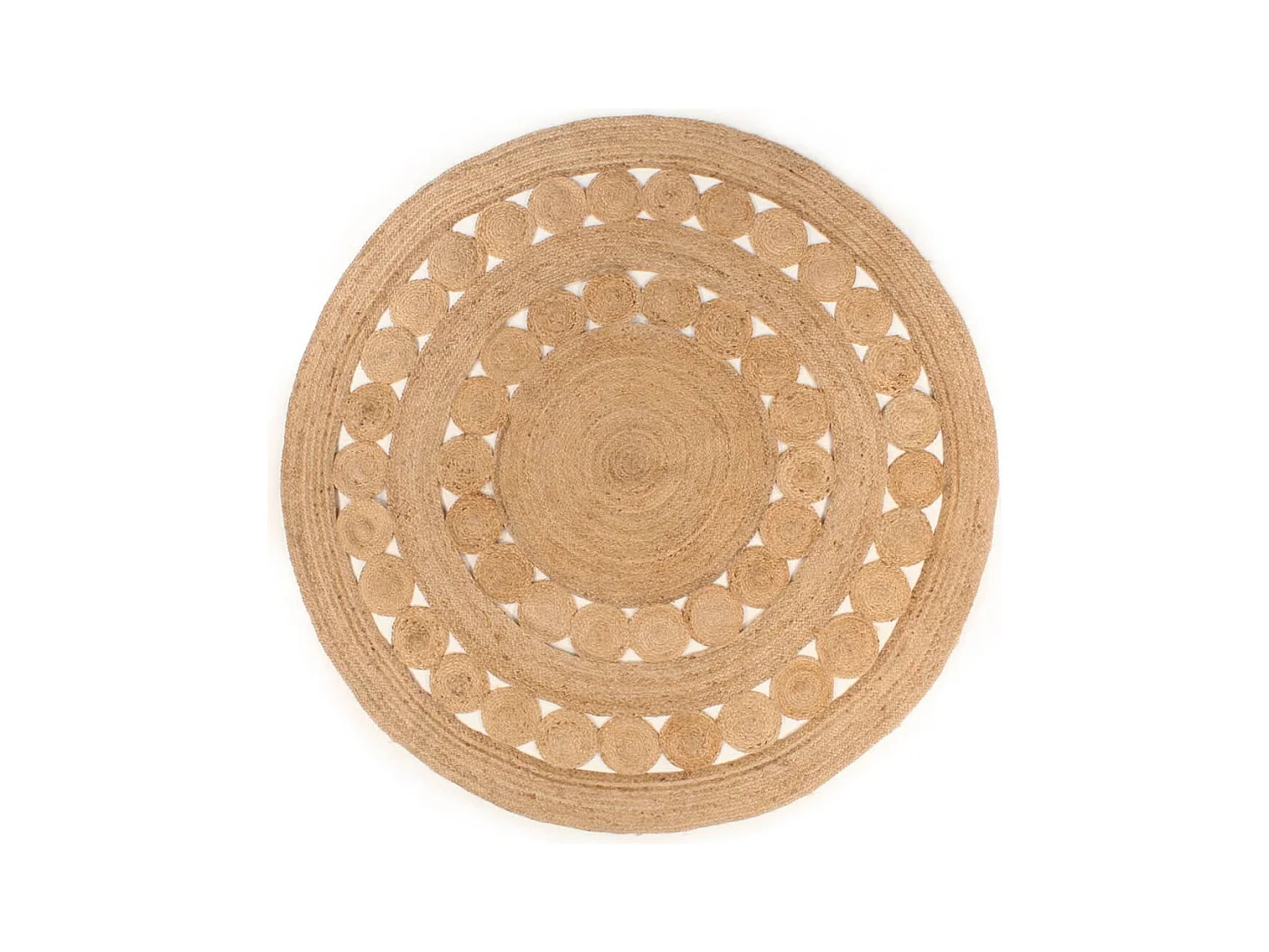 Alfombra redonda de yute trenzado 240 cm