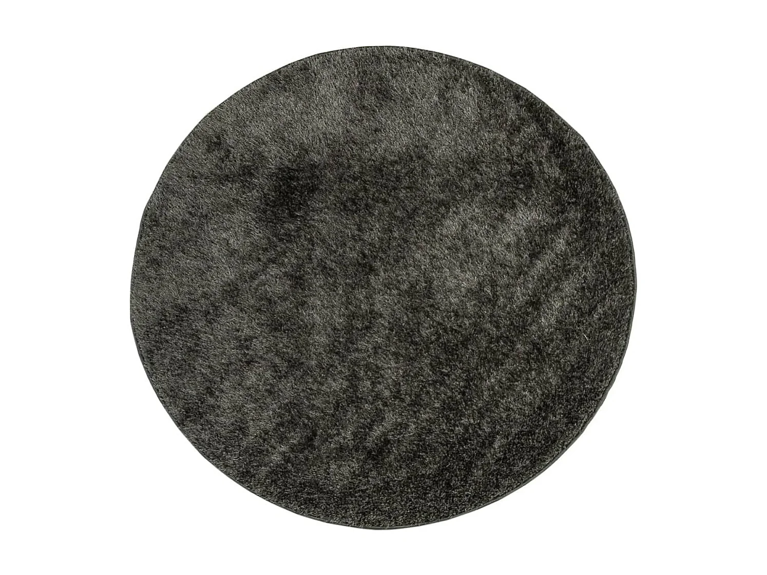 Tapis à poils longs aspect brillant anthracite ø 80 cm