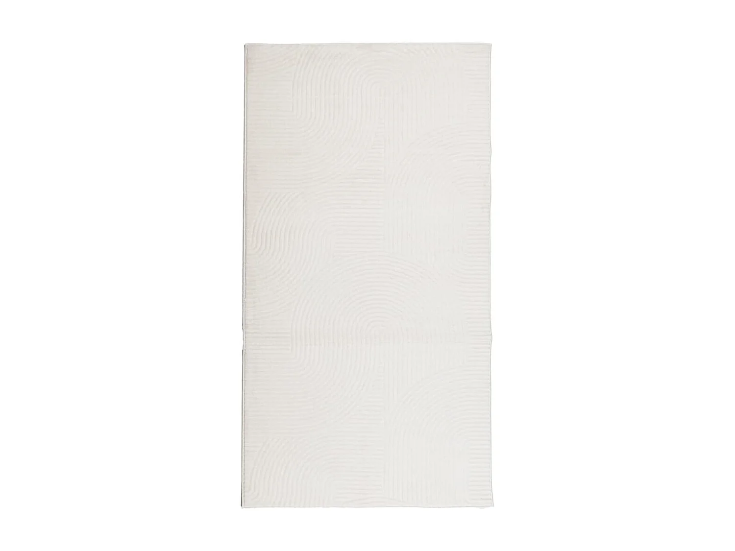 Tapis poils courts style scandinave crème 80x150 cm
