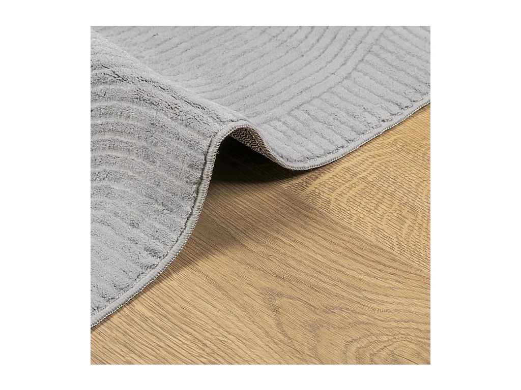 Tapis poils courts style scandinave gris 160x230 cm