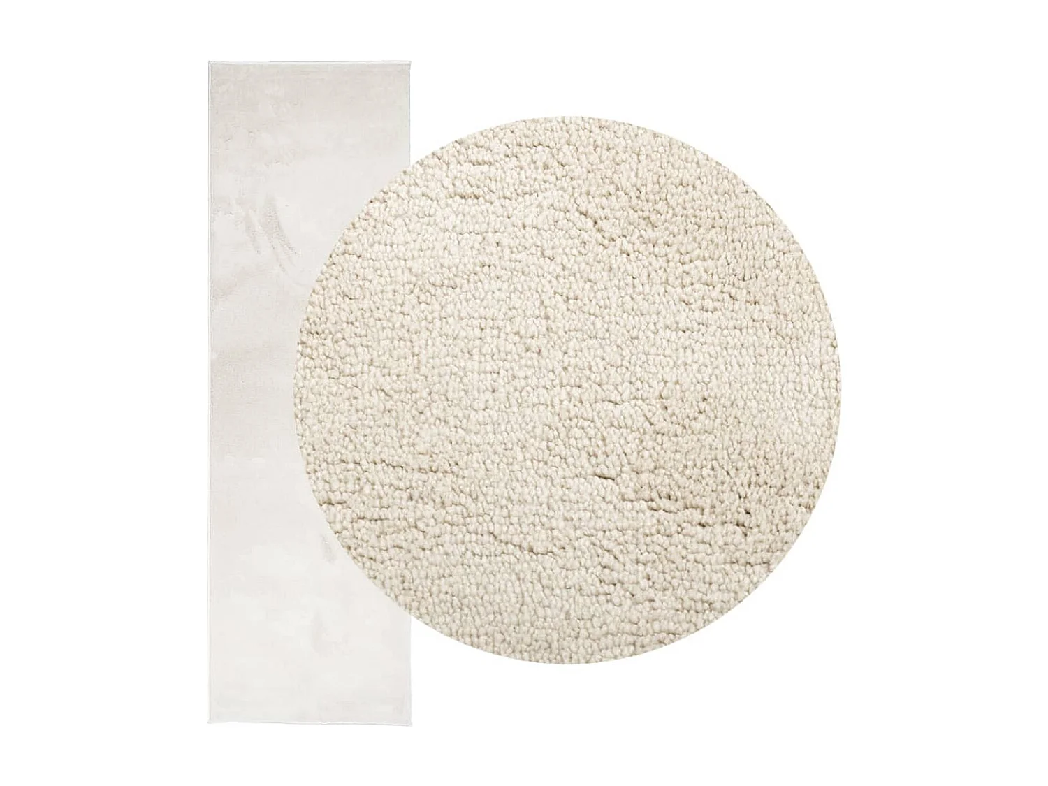 Tapete de pelo curto OVIEDO 80x250 cm bege