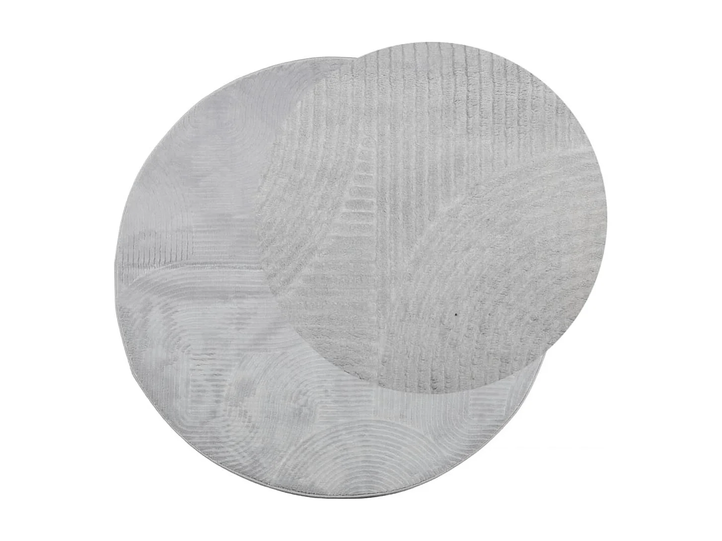 Tapis poils courts style scandinave gris ø 160 cm