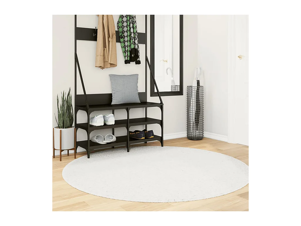 Tapis à poils courts crème ø 160 cm