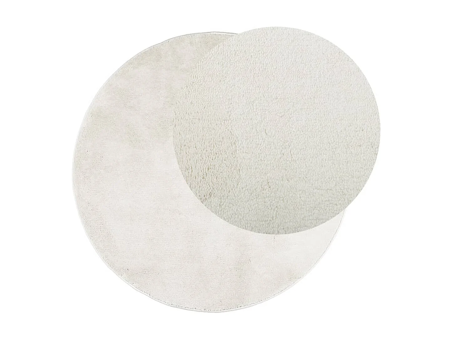 Tapete de pelo curto OVIEDO Ø 160 cm creme
