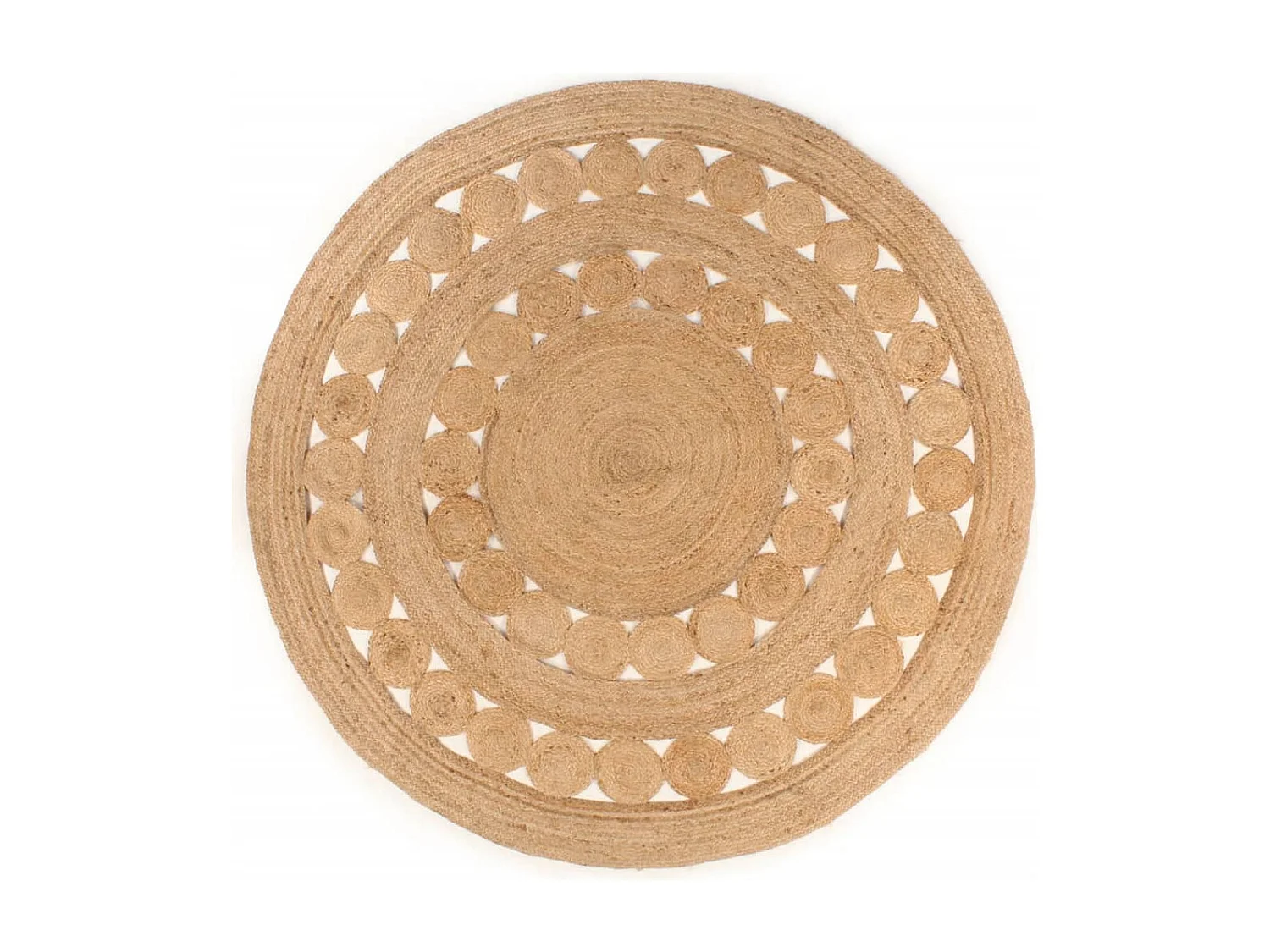 Tapis design tressé jute 180 cm rond