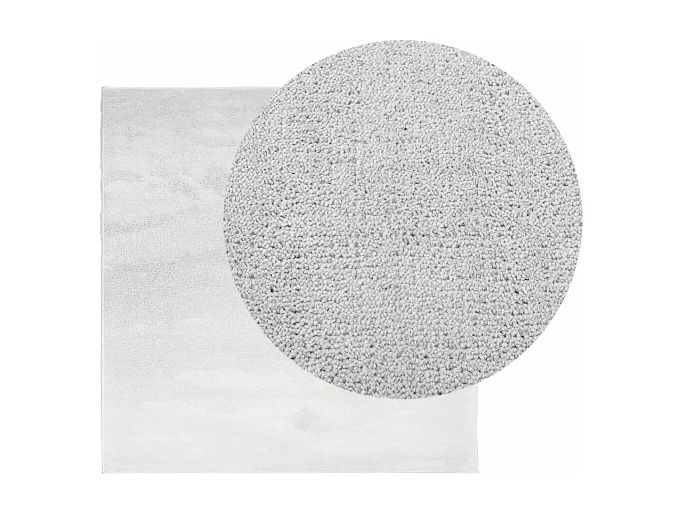 Tapis à poils courts gris 240x240 cm