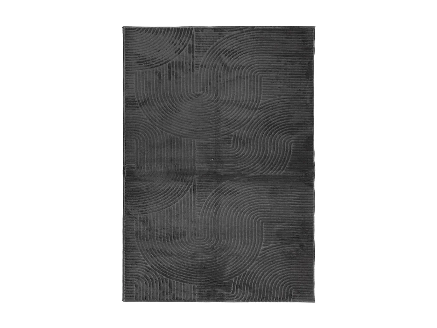 Tapis poils courts style scandinave anthracite 160x230 cm