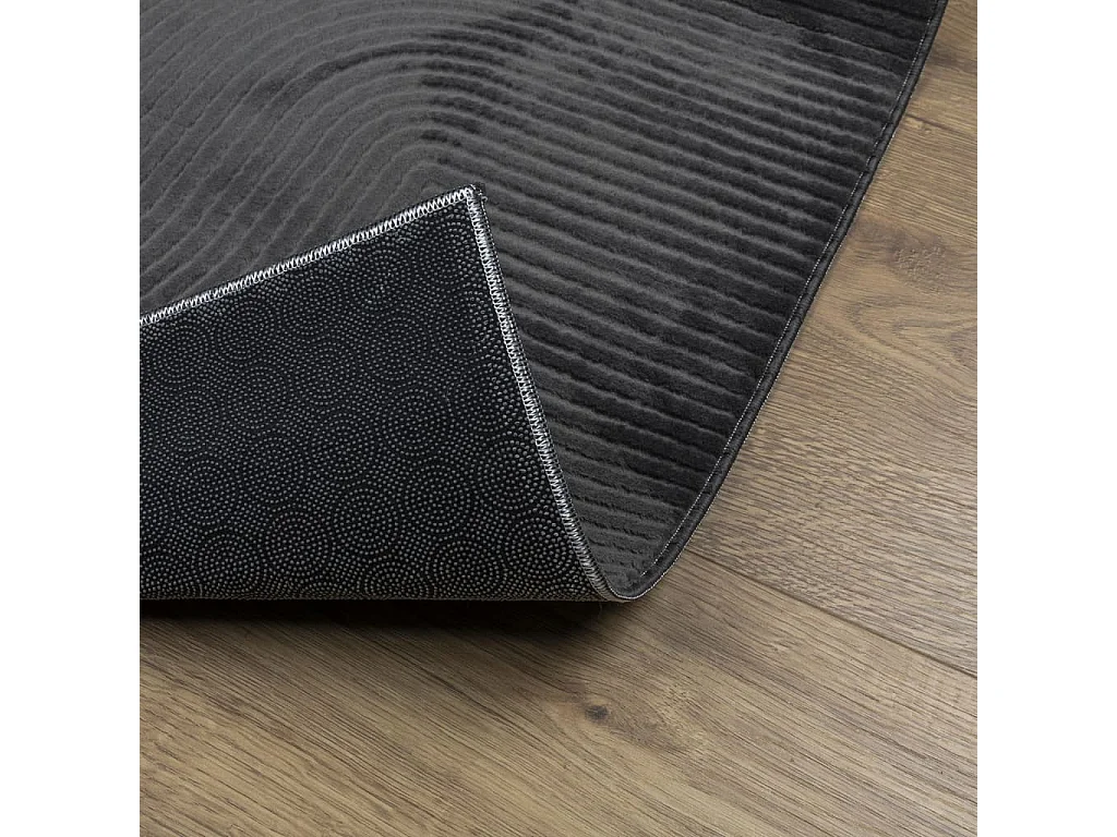 Tapis poils courts style scandinave anthracite 160x230 cm