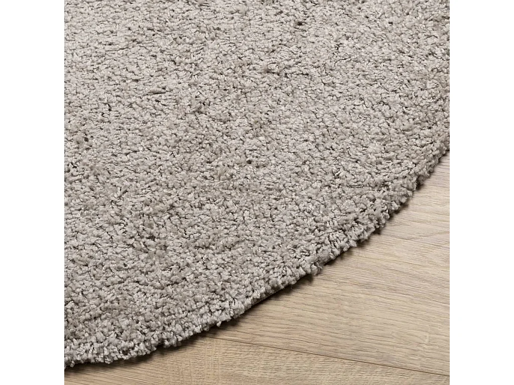 Tapis shaggy à poils longs moderne beige ø 80 cm