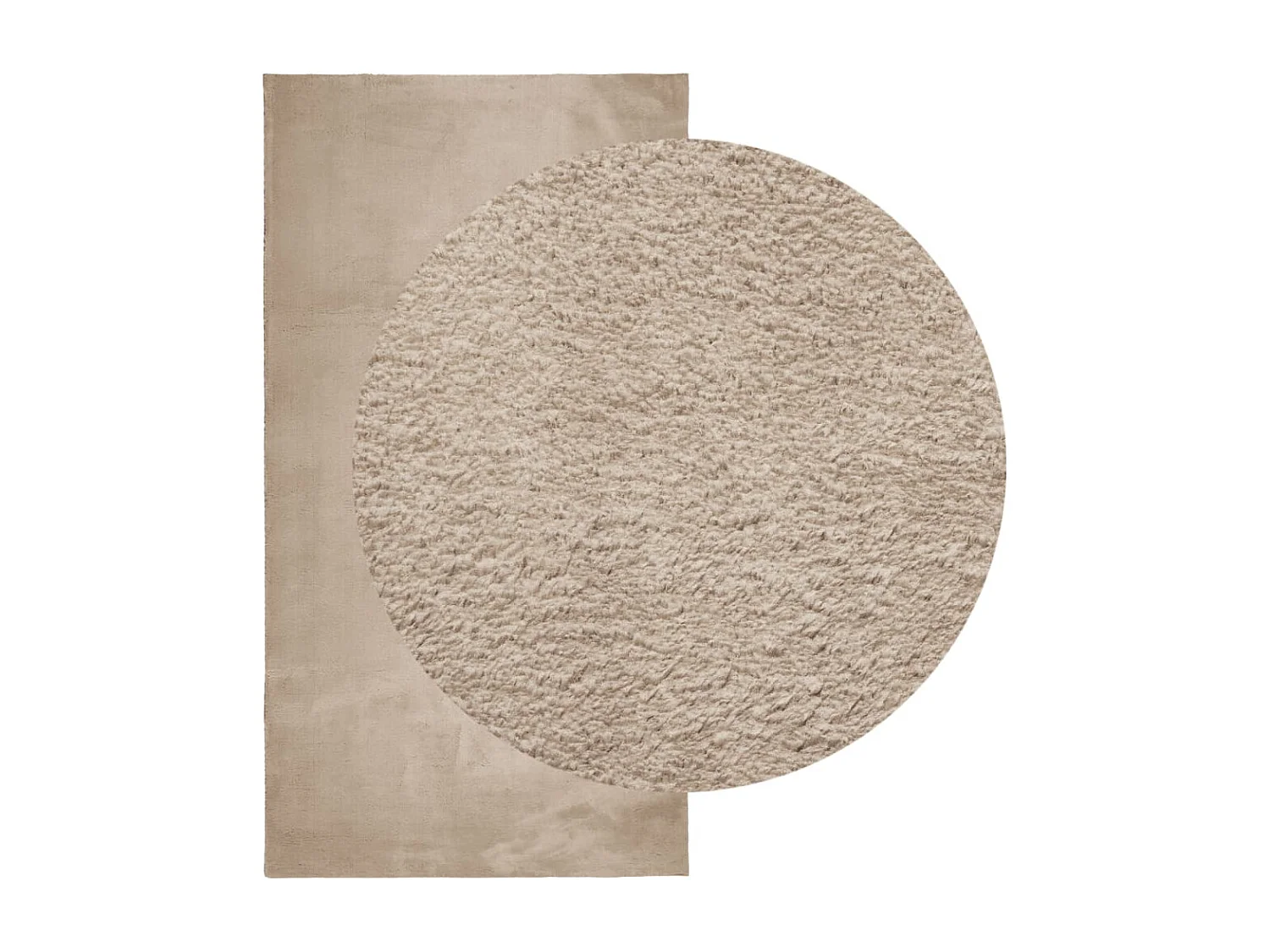 Tapis à poils courts doux et lavable sable 60x110 cm