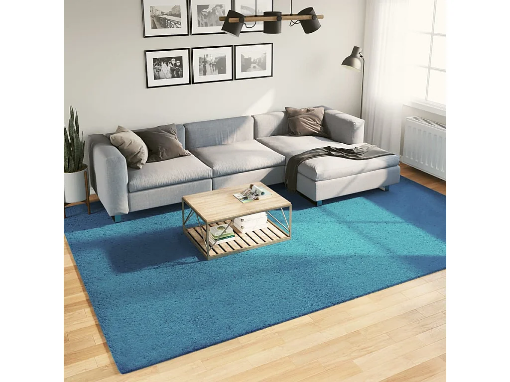 Tapete de pelo curto OVIEDO 240x340 cm turquesa