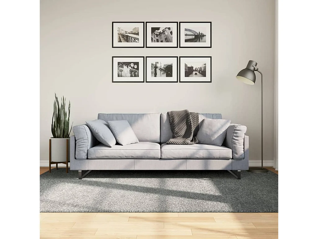 Tapis shaggy à poils longs moderne vert 160x230 cm